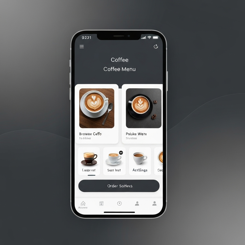 Coffee app mockup 1
